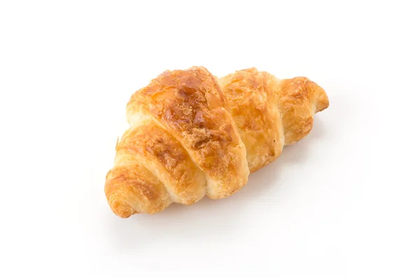 Smör croissant på vit bakgrund — Stockfoto