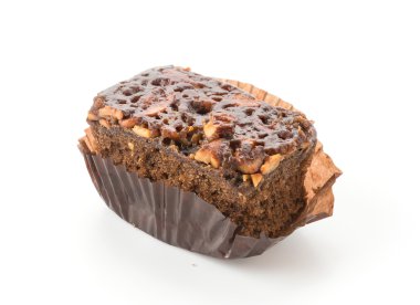 Beyaz arka planda yumuşak pasta