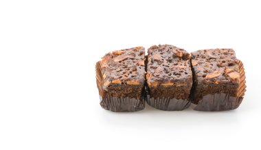 Beyaz arka planda yumuşak pasta