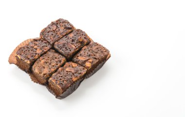 Beyaz arka planda yumuşak pasta