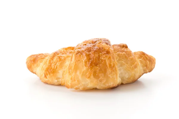 Boter croissant op witte achtergrond — Stockfoto