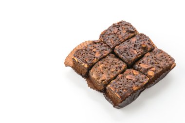 Beyaz arka planda yumuşak pasta