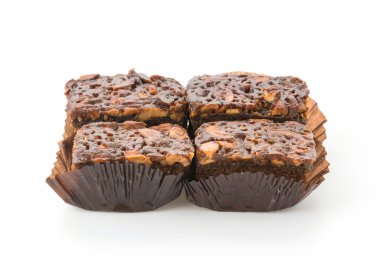 Beyaz arka planda yumuşak pasta