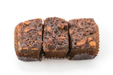 Beyaz arka planda yumuşak pasta