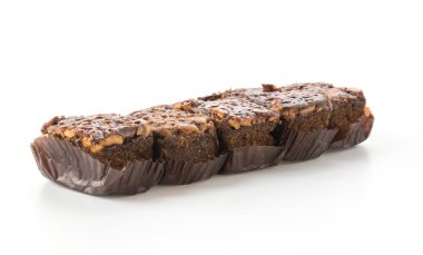 Beyaz arka planda yumuşak pasta