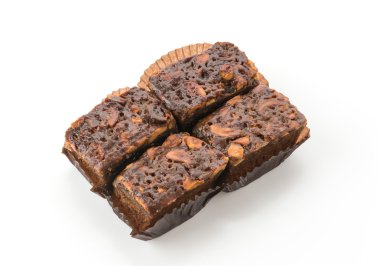 Beyaz arka planda yumuşak pasta