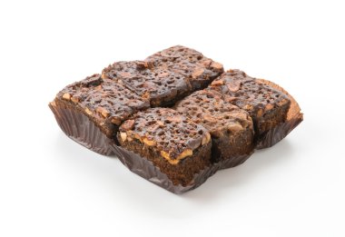 Beyaz arka planda yumuşak pasta