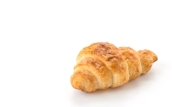 Smör croissant på vit bakgrund — Stockfoto