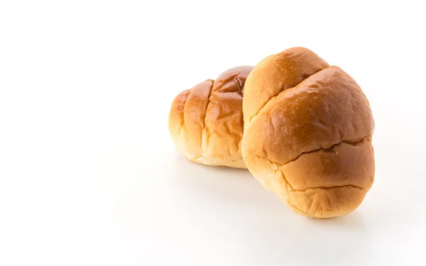 Chleba role na bílém pozadí — Stock fotografie