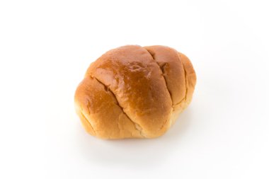 Ekmek rulosu beyaz arkaplanda