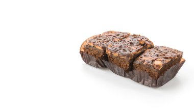 Beyaz arka planda yumuşak pasta