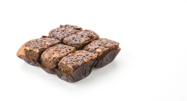 Beyaz arka planda yumuşak pasta