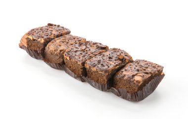 Beyaz arka planda yumuşak pasta