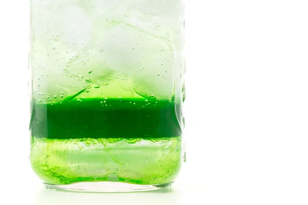 Green soda on white background — Stock Photo, Image