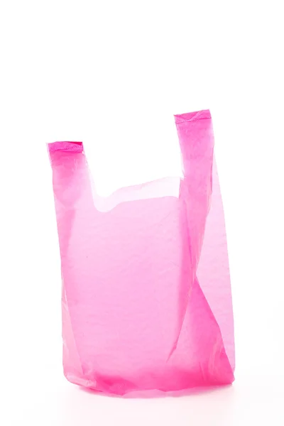 Beyaz arkaplanda plastik torba — Stok fotoğraf