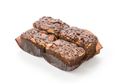 Beyaz arka planda yumuşak pasta