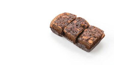 Beyaz arka planda yumuşak pasta