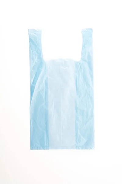 Saco de plástico no fundo branco — Fotografia de Stock
