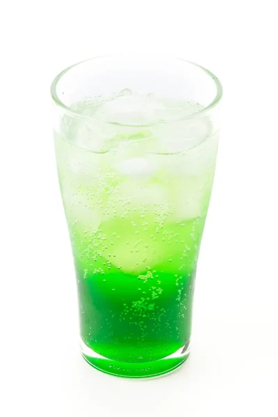 Soda verde su sfondo bianco — Foto Stock