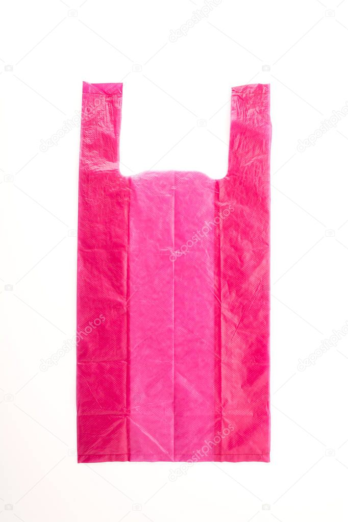 plastic bag on white background