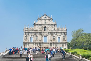 Macau - 16 Ekim 2015: Kalıntıları St. Paul's. 16 ' 1602 inşa