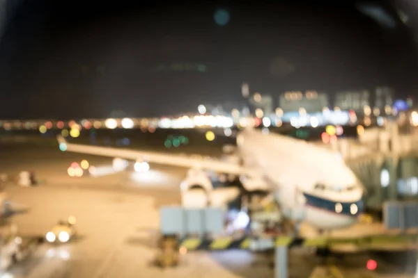空港で抽象的なぼやけた平面 — ストック写真