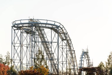 Everland, Yongin, Güney Kore - 31 Ekim 2015: ahşap structur