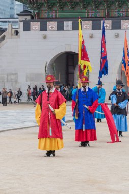 Seoul, Güney Kore - 26 Ekim 2015: asker Mart changi
