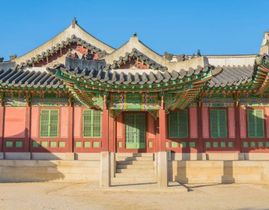Seul 'deki Changdeokgung Sarayı' nda Güzel ve Eski Mimarlık 