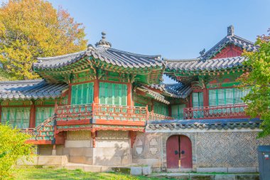 Seul 'deki Changdeokgung Sarayı' nda Güzel ve Eski Mimarlık 
