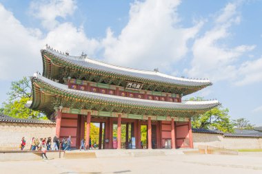 Seul 'deki Changdeokgung Sarayı' nda Güzel ve Eski Mimarlık 