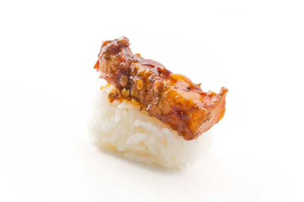 Spicy streaky pork sushi — Stock Photo, Image