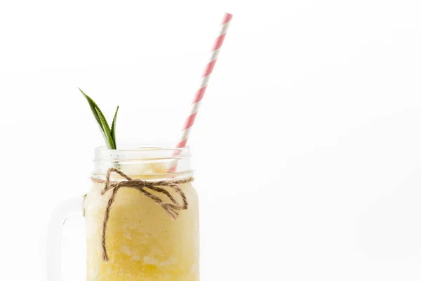 Pineapple smoothie on white background — Stock Photo, Image
