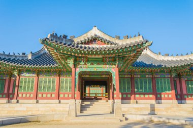 Seul 'deki Changdeokgung Sarayı' nda Güzel ve Eski Mimarlık 