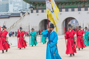 Seoul, Güney Kore - 26 Ekim 2015: asker Mart changi