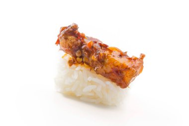 Baharatlı çizgili domuz suşi 