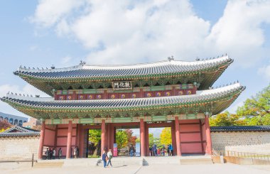 Seul 'deki Changdeokgung Sarayı' nda Güzel ve Eski Mimarlık 