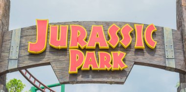 Singapur - 20 Temmuz: Jurassic Park Tema Universal Studios Si
