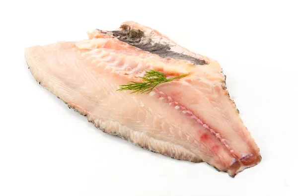 Tilapia rå på vit bakgrund — Stockfoto