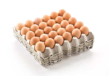 Beyaz arka plan üzerinde tavuk yumurta