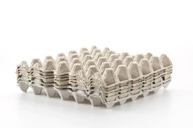 Beyaz arkaplandaki panel yumurtaları