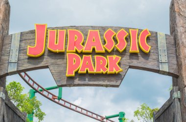 Singapur - 20 Temmuz: Jurassic Park Tema Universal Studios Si