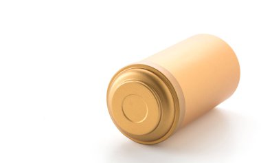 Beyaz arkaplanda altın kutu