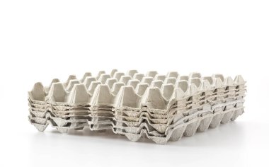 Beyaz arkaplandaki panel yumurtaları