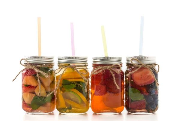 Infused water on white background — Stock Photo, Image