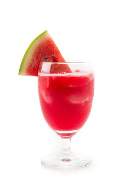 Karpuz yüzlü beyaz arka plan üzerinde