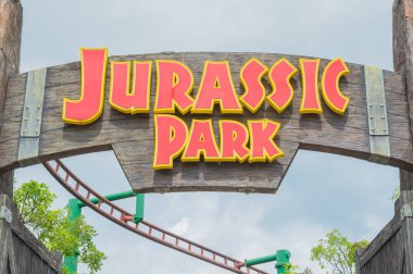 Singapur - 20 Temmuz: Jurassic Park Tema Universal Studios Si