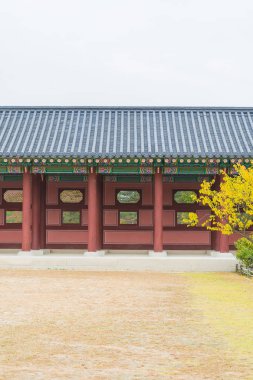 Gyeongbokgung Sarayı Seul güzel ve eski mimarisinde 