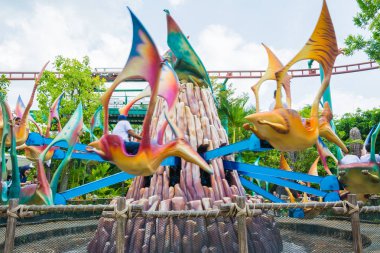 Singapur - 20 Temmuz: Jurassic Park Tema Universal Studios Si