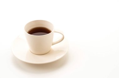 Beyaz arkaplanda çay fincanı